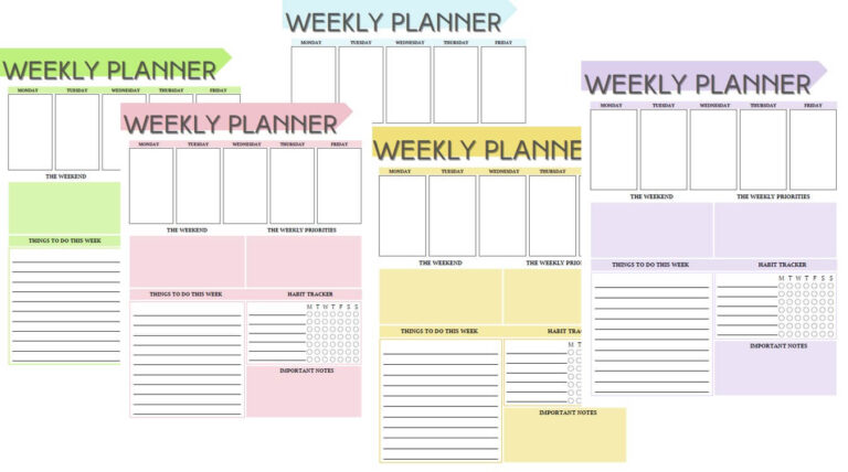 Wochenplan PDF-Vorlage für GoodNotes und Co. downloaden - Projekt-Vorlage